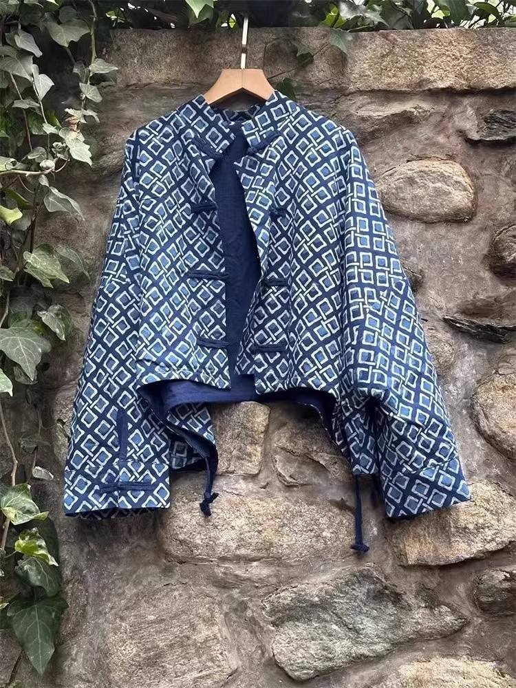 Chinese-style Diamond-patterned Jacket For Women 4 Chinese-style Diamond-patterned Jacket For Women - Image 4