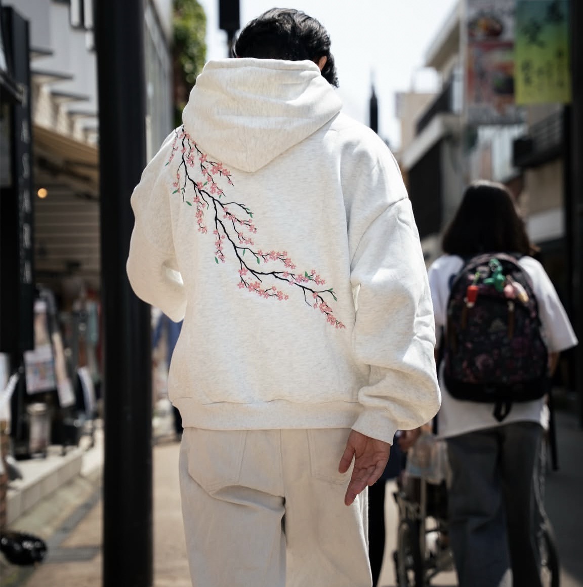 European And American Autumn And Winter Cherry Blossom Hooded Sweater Men And Women Street Hip Hop Retro 7 European And American Autumn And Winter Cherry Blossom Hooded Sweater Men And Women Street Hip Hop Retro - Image 7