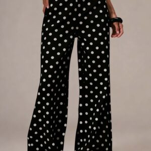 Casual Polka Dot Mid-rise Non-stretch Jeans