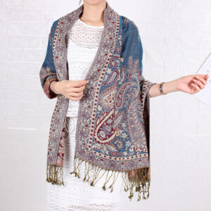 Cashew Pattern Long Jacquard Scarf Ethnic-style Shawl For Women