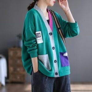 Women's Casual Loose Long-Sleeve Knitted Cardigan