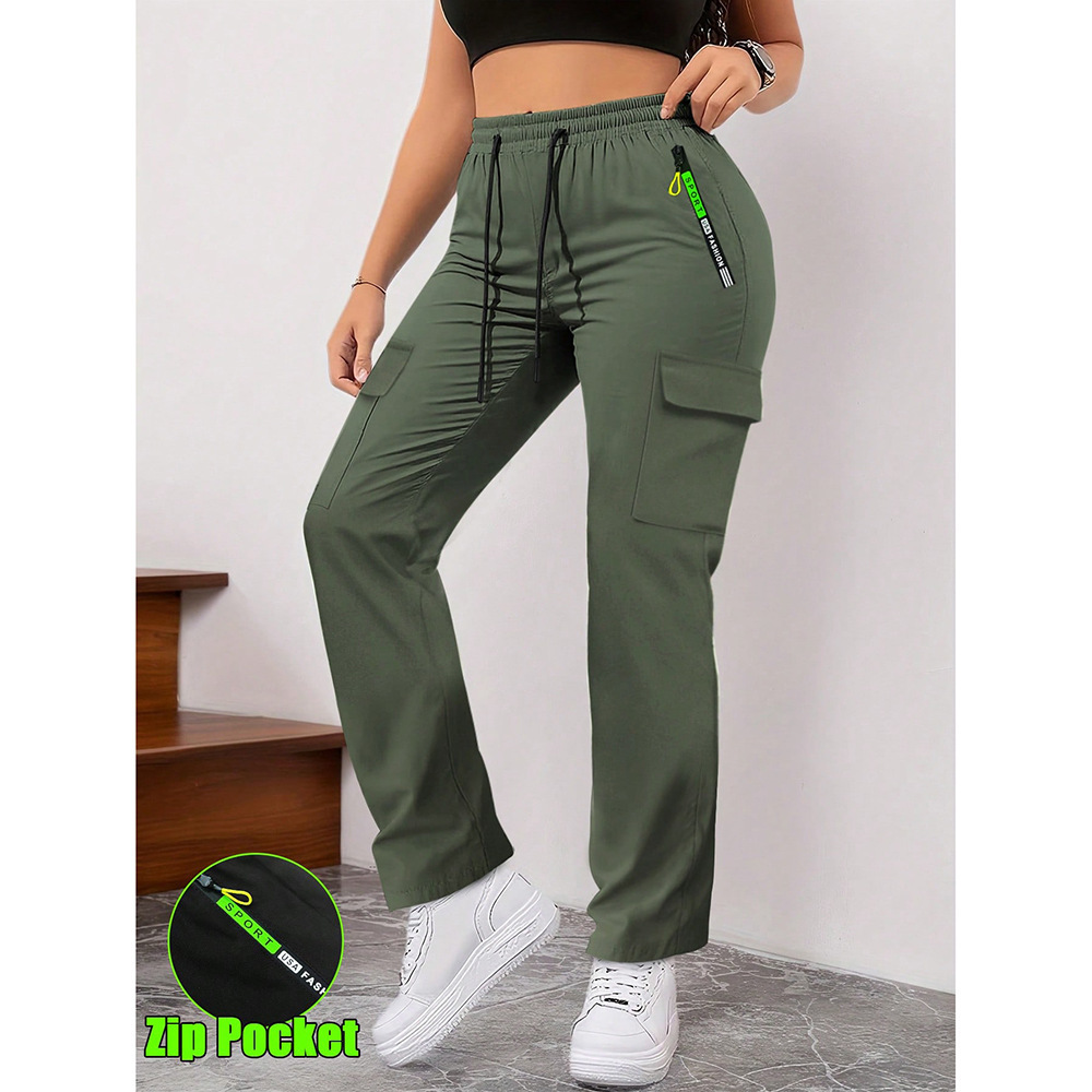 Women's Casual Retro Large Pocket Casual Pants 4 Women's Casual Retro Large Pocket Casual Pants - Image 4