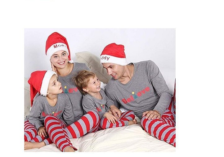 Stripe Long Sleeve Printed Parent-child Dress 3 Stripe Long Sleeve Printed Parent-child Dress - Image 3