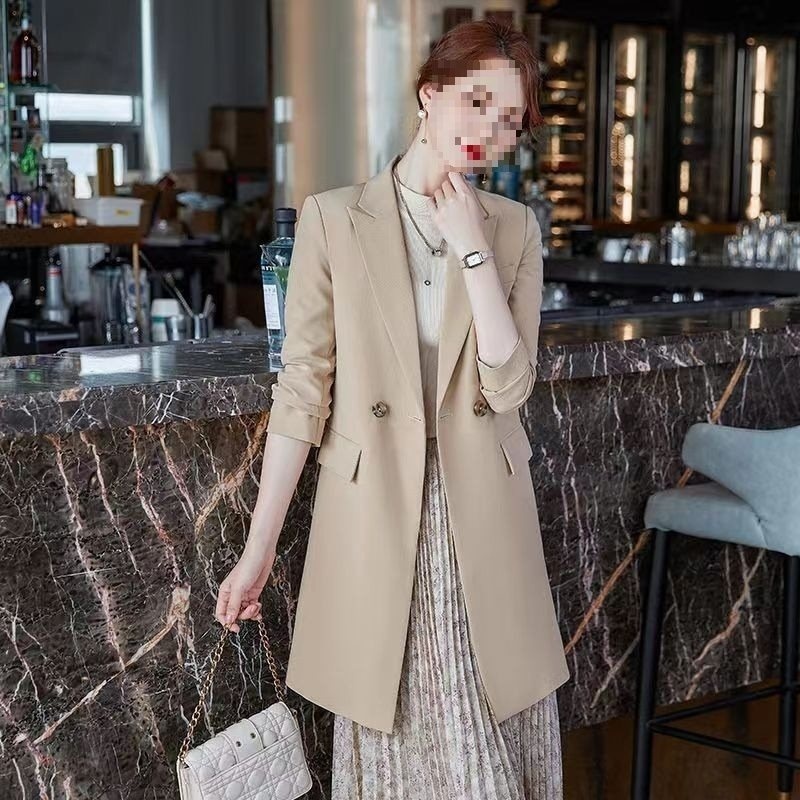 Elegant Korean-style Casual Blazer trench Coat 2 Elegant Korean-style Casual Blazer trench Coat - Image 2