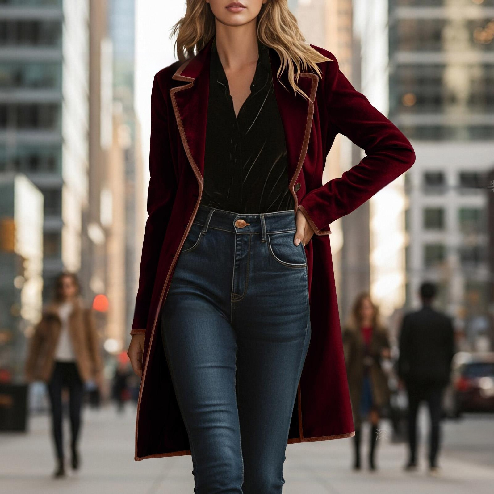 Stylish And Sophisticated Velvet Coat For Women 1 Stylish And Sophisticated Velvet Coat For Women
