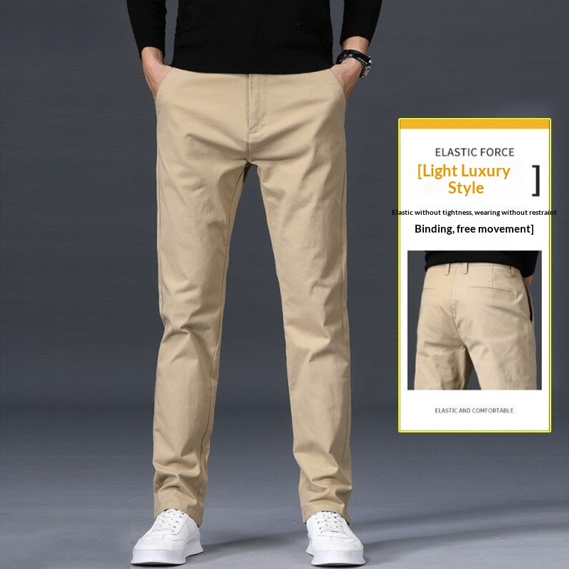 Straight Fit Loose Stretch Men's Casual Pants 5 Straight Fit Loose Stretch Men's Casual Pants - Image 5
