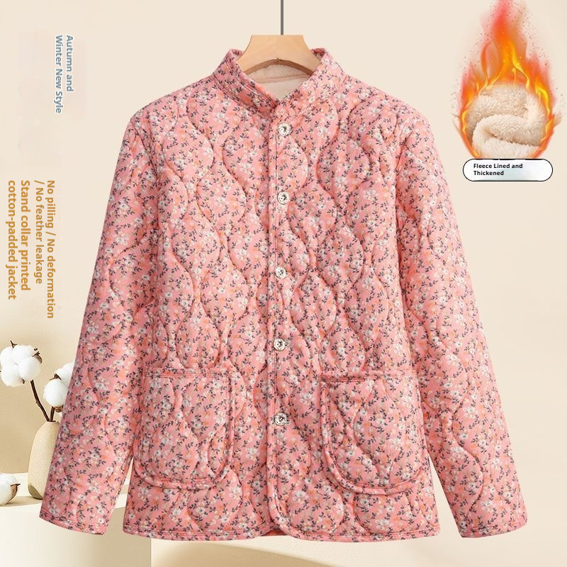 Moms Fashionable Floral Warm Padded Cotton Jacket 6 Moms Fashionable Floral Warm Padded Cotton Jacket - Image 6