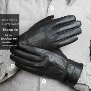 Genuine Leather Gloves With Fleece Lining For Extra Warmth And Waterproof Protection