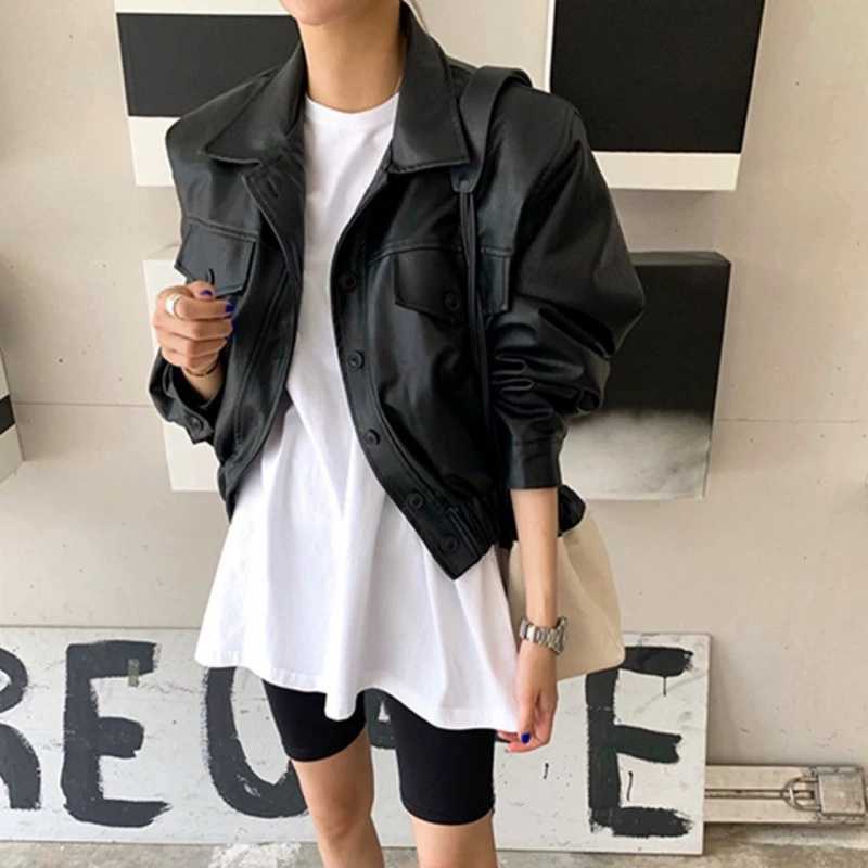 In-stock Korean-style Leather Jacket 3 In-stock Korean-style Leather Jacket - Image 3