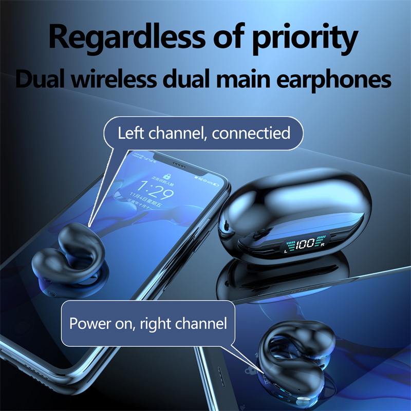 Bone Conduction Headphones TWS Earbuds Ear Clip Bluetooth 5.3 Touch Wireless 9 Bone Conduction Headphones TWS Earbuds Ear Clip Bluetooth 5.3 Touch Wireless - Image 9