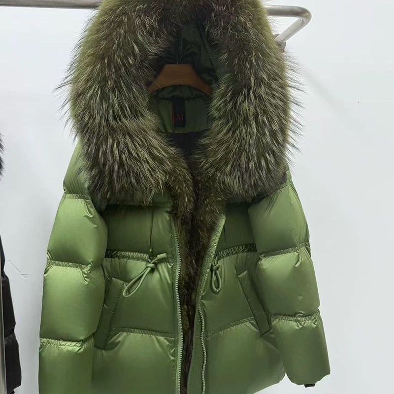 Women's Mid-length Padded Fur Coat 6 Women's Mid-length Padded Fur Coat - Image 6