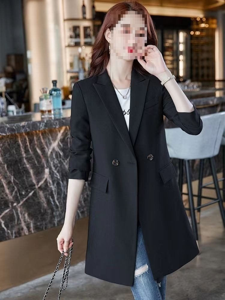 Elegant Korean-style Casual Blazer trench Coat 5 Elegant Korean-style Casual Blazer trench Coat - Image 5