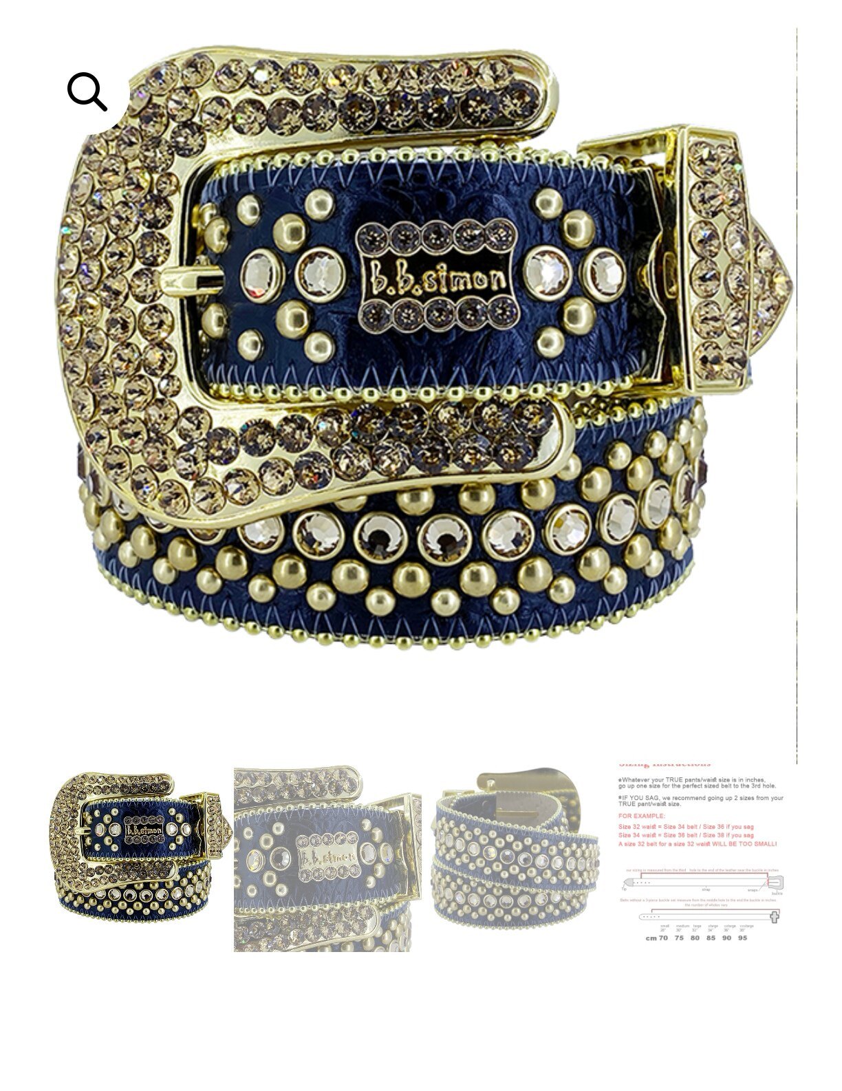 New Rhinestone Belt With Top-grain Leather Unisex 6 New Rhinestone Belt With Top-grain Leather Unisex - Image 6