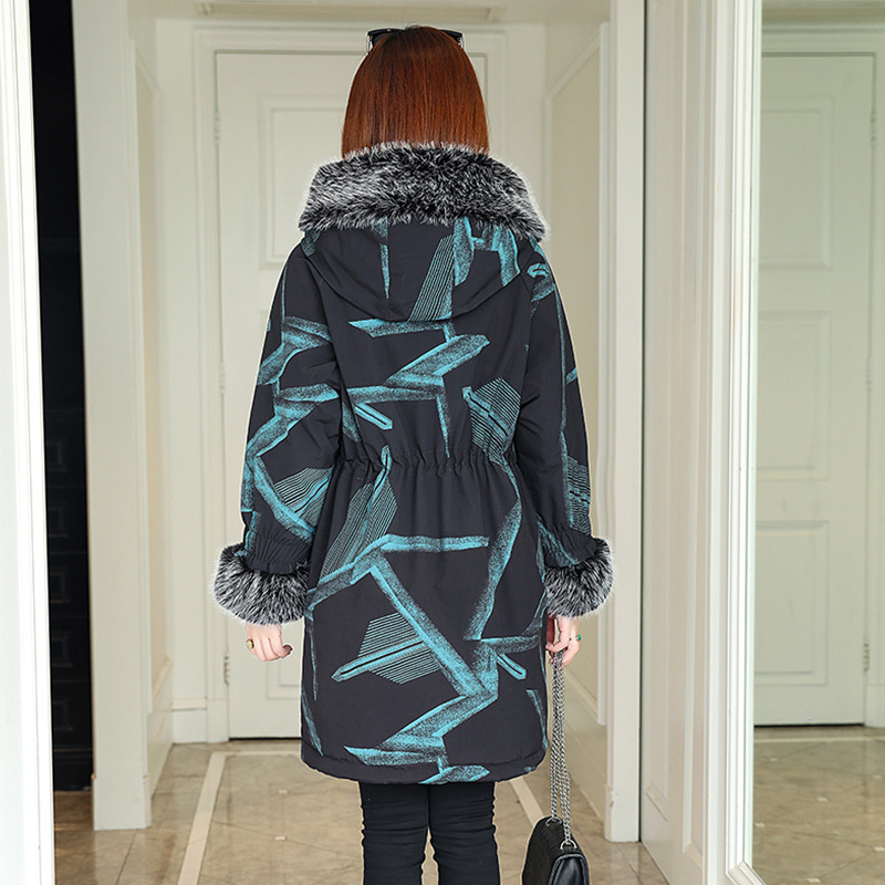 Parka Fur Female Large Fur Collar Cotton Clothes 7 Parka Fur Female Large Fur Collar Cotton Clothes - Image 7