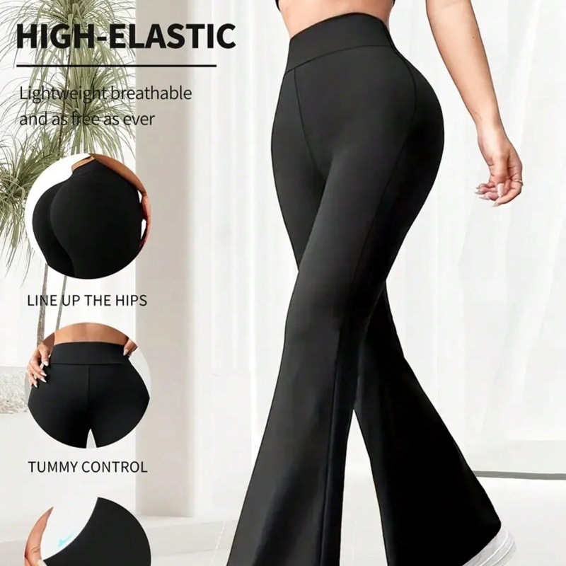Summer Thin Yoga Pants Women's High-Waist Straight-Leg Wide-Leggings 1 Summer Thin Yoga Pants Women's High-Waist Straight-Leg Wide-Leggings