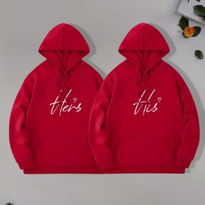 Stylish Casual Loose-fitting Unisex Hoodie For Couples