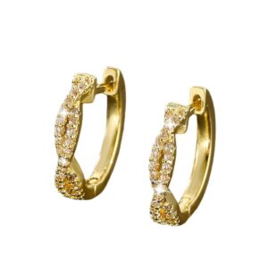 Elegant Copper Geometric Braided Round Earrings