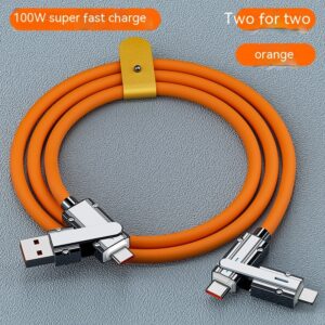 100W 4-In-1 Fast Charge Mobile Phone Charging Cable