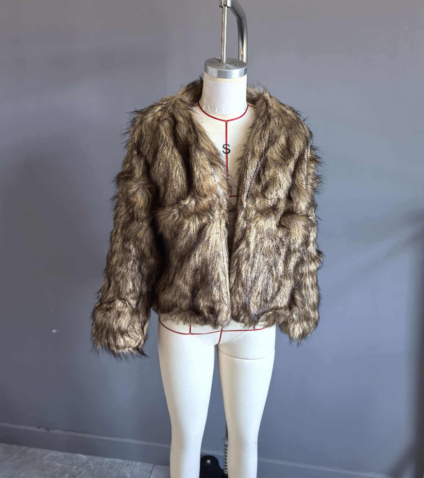 Women's Simple Fur Coat Jacket 4 Women's Simple Fur Coat Jacket - Image 4