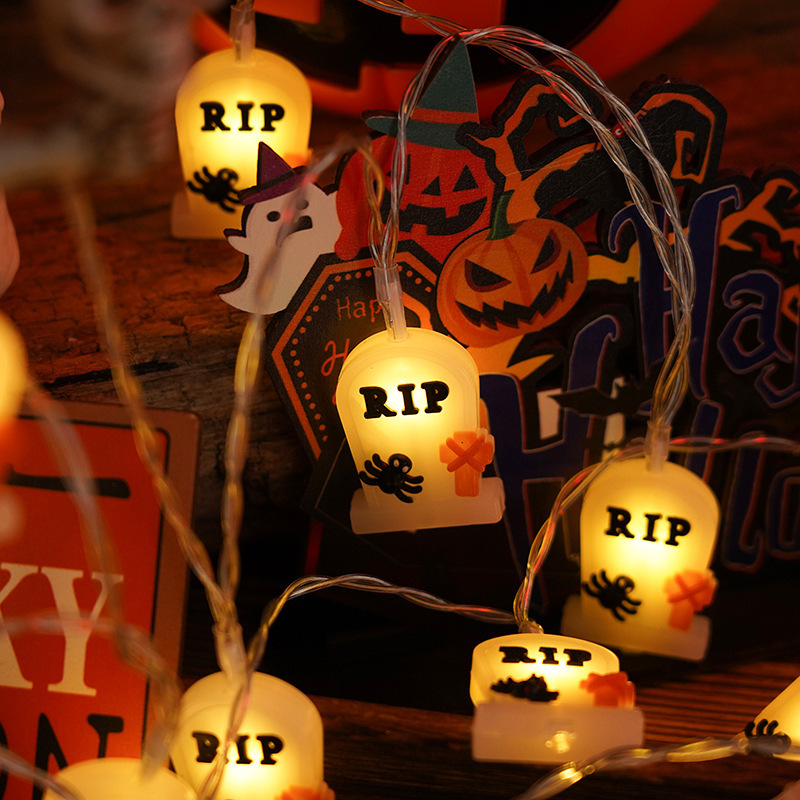 PVC Soft Material Halloween Lighting Chain Pumpkin Ghost Bat Modeling Lamp Indoor And Outdoor Home Decoration 3 PVC Soft Material Halloween Lighting Chain Pumpkin Ghost Bat Modeling Lamp Indoor And Outdoor Home Decoration - Image 3