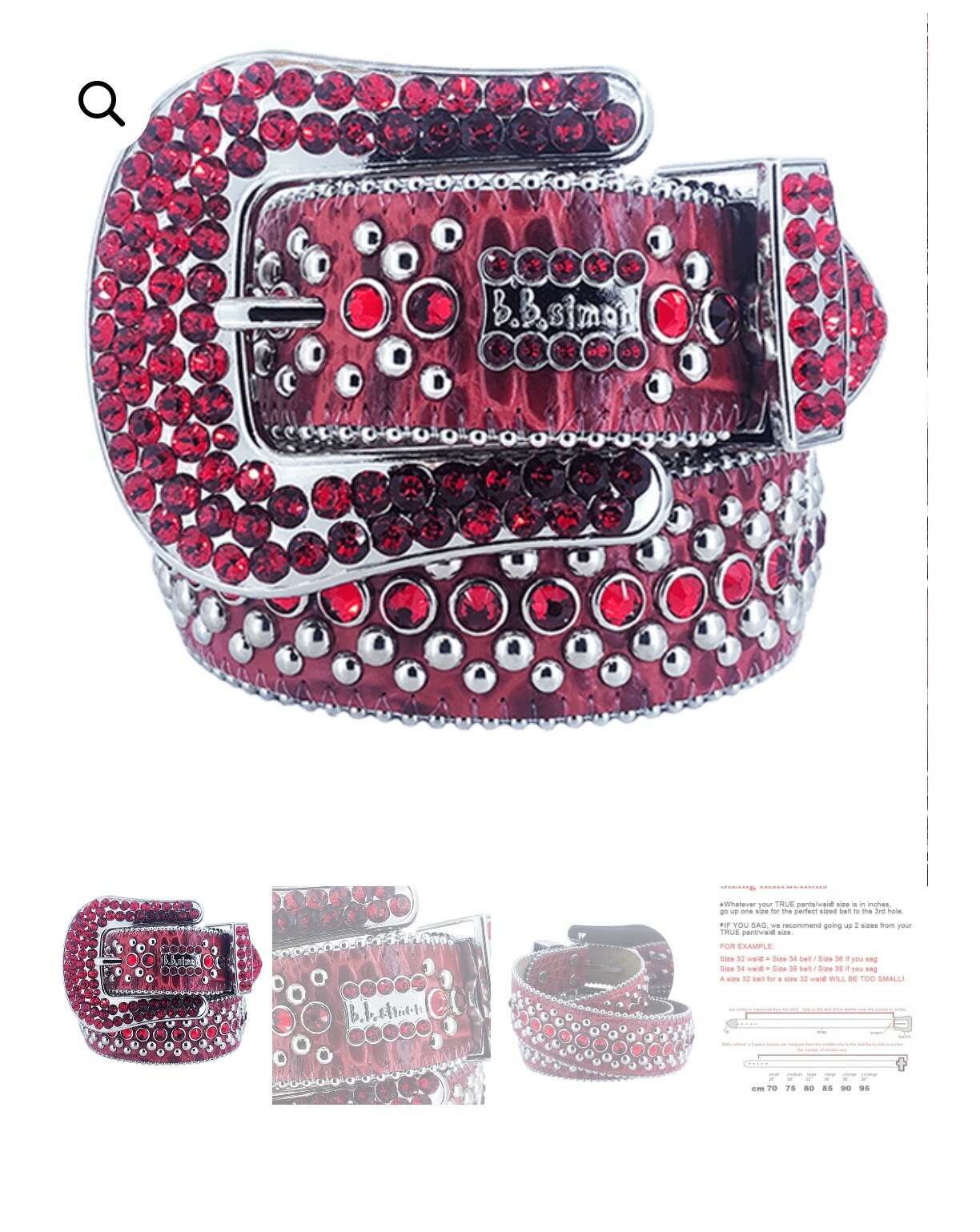 New Rhinestone Belt With Top-grain Leather Unisex 4 New Rhinestone Belt With Top-grain Leather Unisex - Image 4