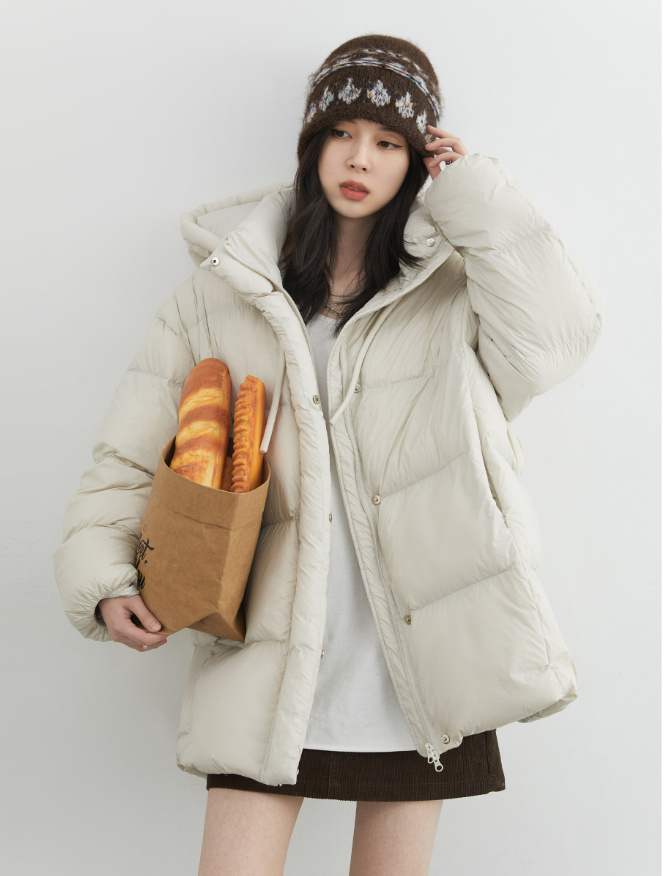 Mid-length 90 Short Puffer Down Jacket Coats Three-proof Jacket 3 Mid-length 90 Short Puffer Down Jacket Coats Three-proof Jacket - Image 3