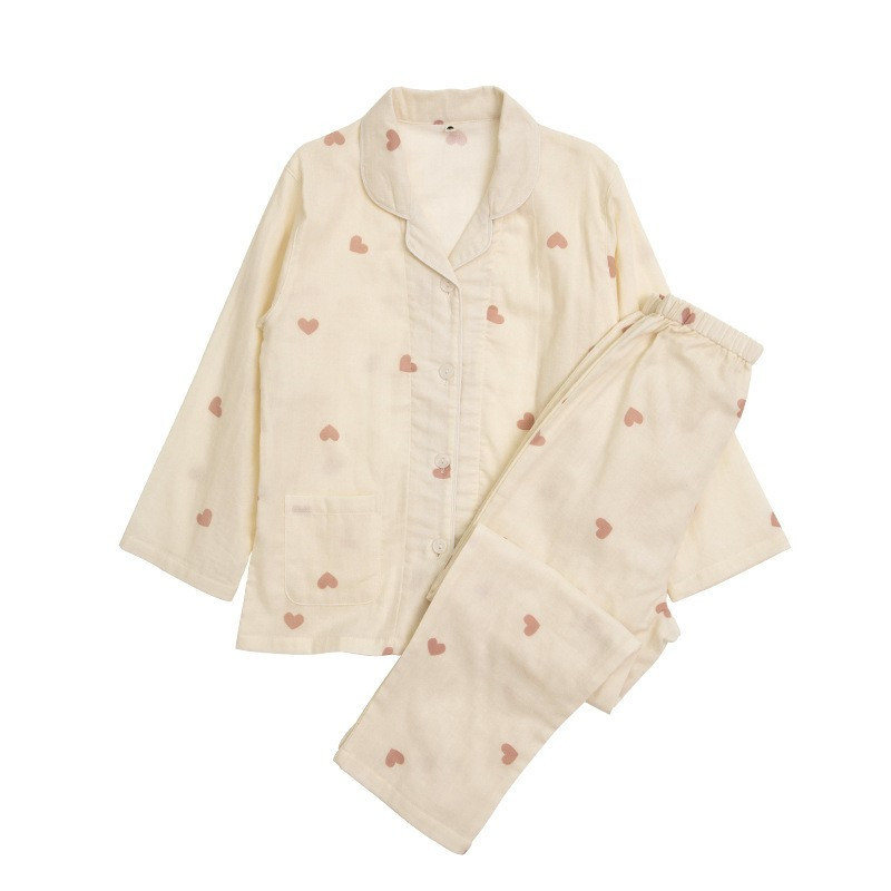 Spring And Summer All Cotton Gauze Cute Cartoon Long Sleeved Pajama Set For Boys And Girls 7 Spring And Summer All Cotton Gauze Cute Cartoon Long Sleeved Pajama Set For Boys And Girls - Image 7