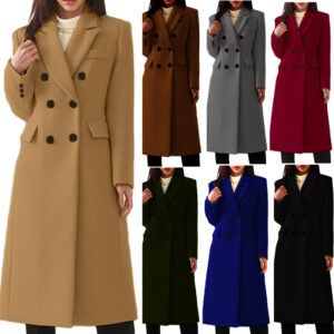 New Autumn Winter Simple Women's Wool Coat
