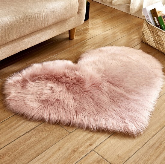 Plush Heart Shaped Carpet Non-Slip Mat Fluffy Rug Floor Mat Blanket Sofa Cushion Foot Pad Carpets For Living Room Home Decor 10 Plush Heart Shaped Carpet Non-Slip Mat Fluffy Rug Floor Mat Blanket Sofa Cushion Foot Pad Carpets For Living Room Home Decor - Image 10