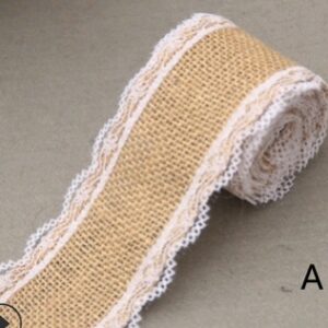 Lace 5CM wide linen roll DIY handmade Christmas decoration linen wedding crafts