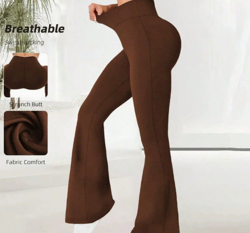 Summer Thin Yoga Pants Women's High-Waist Straight-Leg Wide-Leggings 2 Summer Thin Yoga Pants Women's High-Waist Straight-Leg Wide-Leggings - Image 2