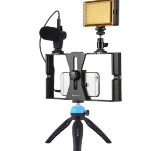 Mobile Photography Kit for Phone – Tripod, Mic & LED Light Set