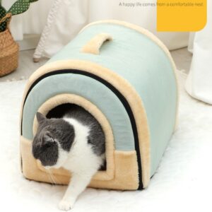 Portable Handle Pet Bed Kennel Warm Cattery