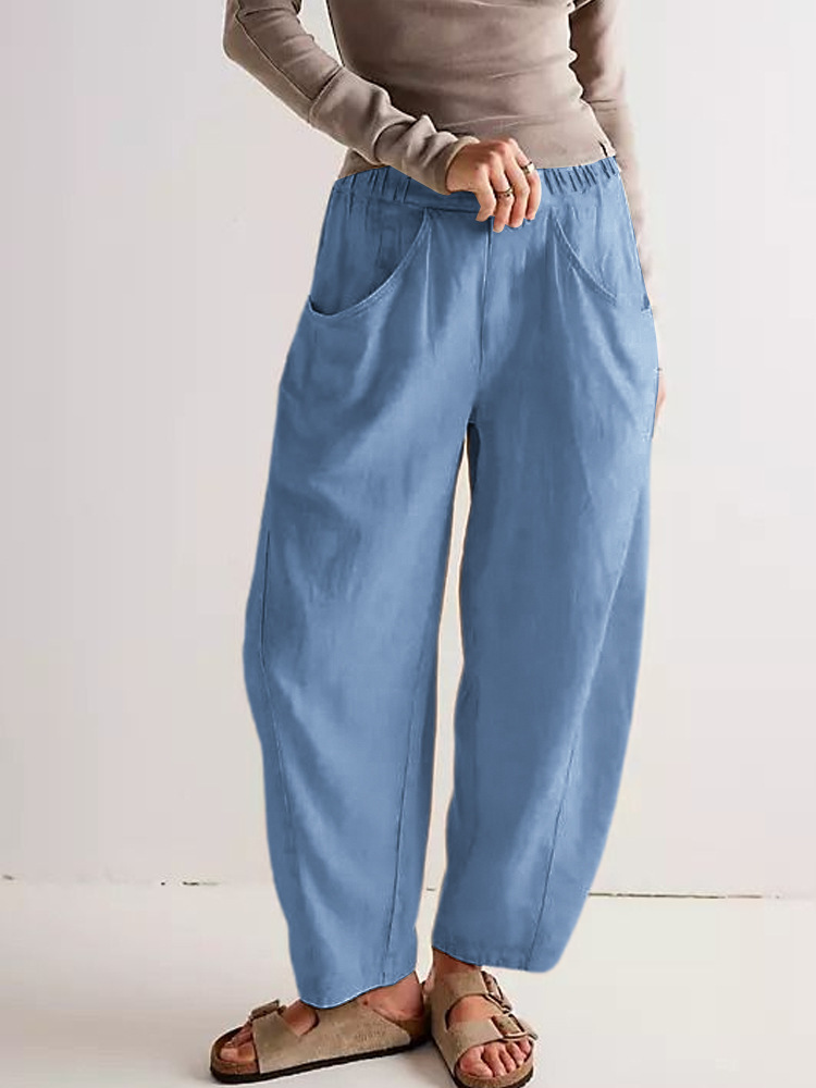 Spring New Arrival Cotton-Linen Solid-Color Fashionable Casual Pants 8 Spring New Arrival Cotton-Linen Solid-Color Fashionable Casual Pants - Image 8