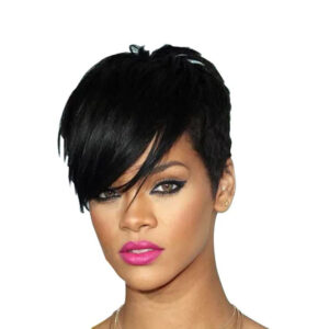 Short Hair Wig for Women – Natural Look Bob Style Synthetic & Human Hair Short Cut Wig, Lightweight Daily Wear Hairpiece