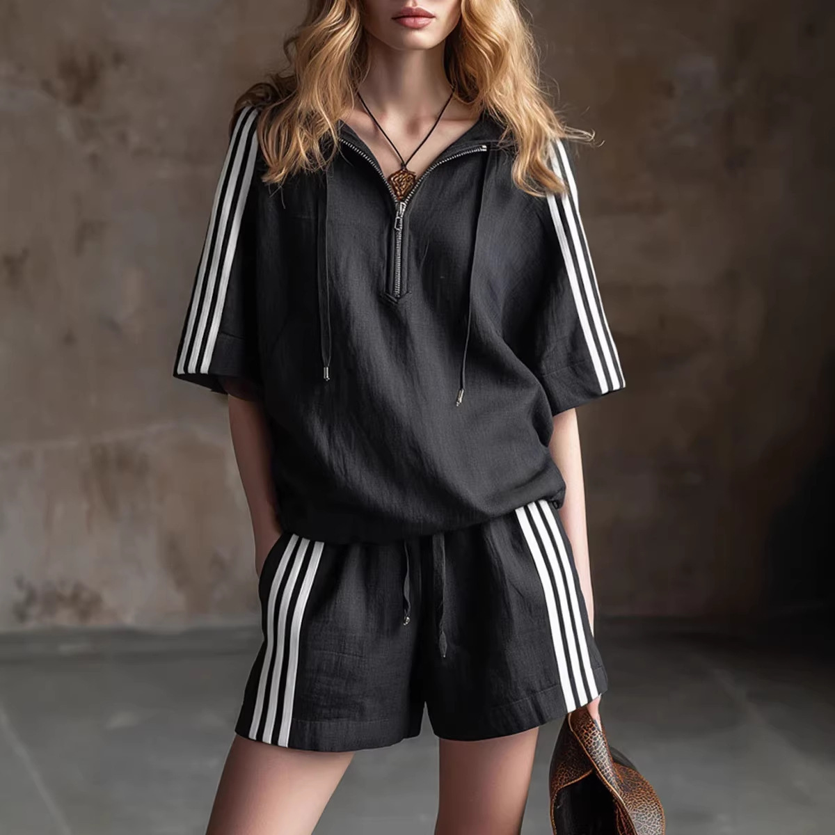 Casual Loose-fitting Two-piece Sportswear Set 2 Casual Loose-fitting Two-piece Sportswear Set - Image 2