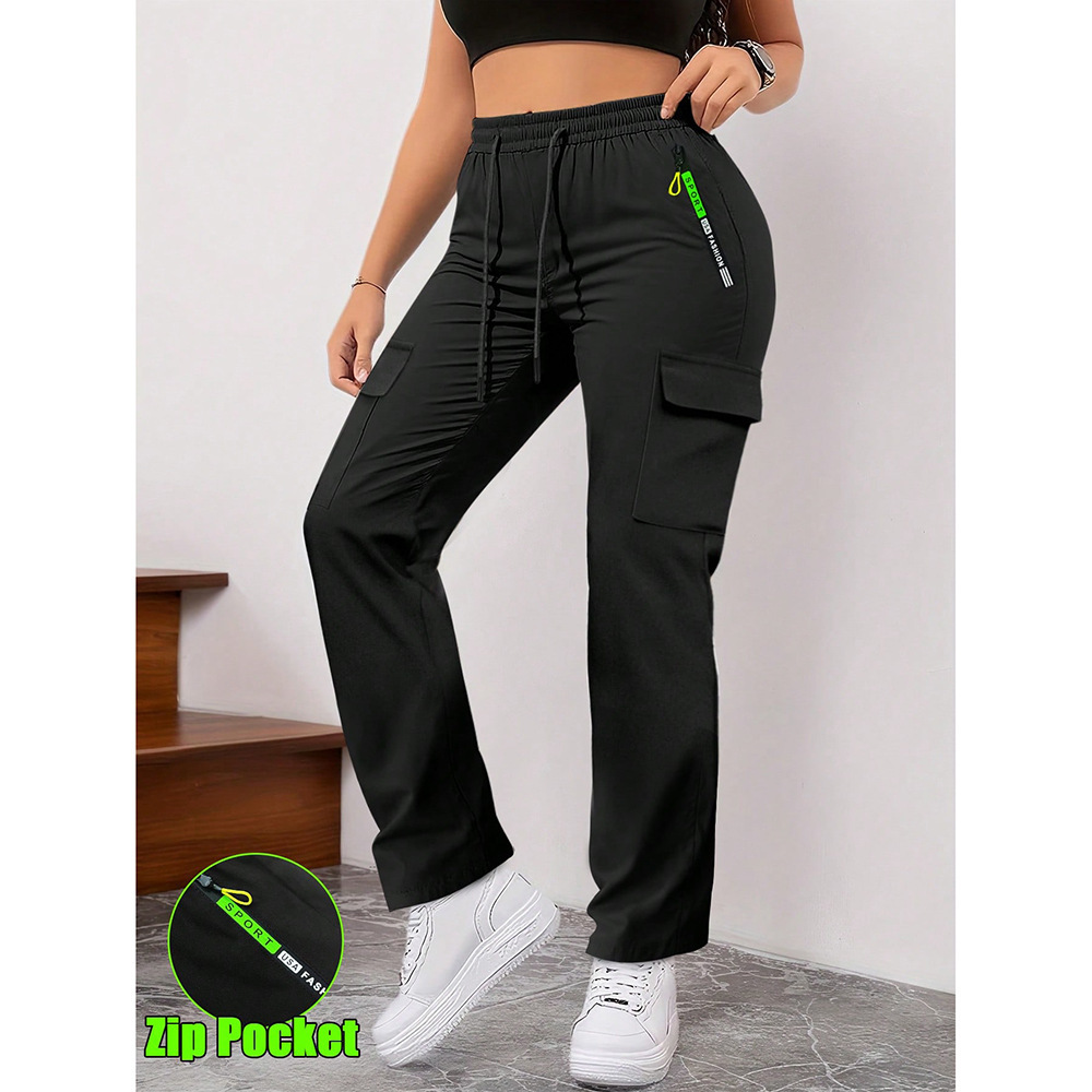 Women's Casual Retro Large Pocket Casual Pants 5 Women's Casual Retro Large Pocket Casual Pants - Image 5