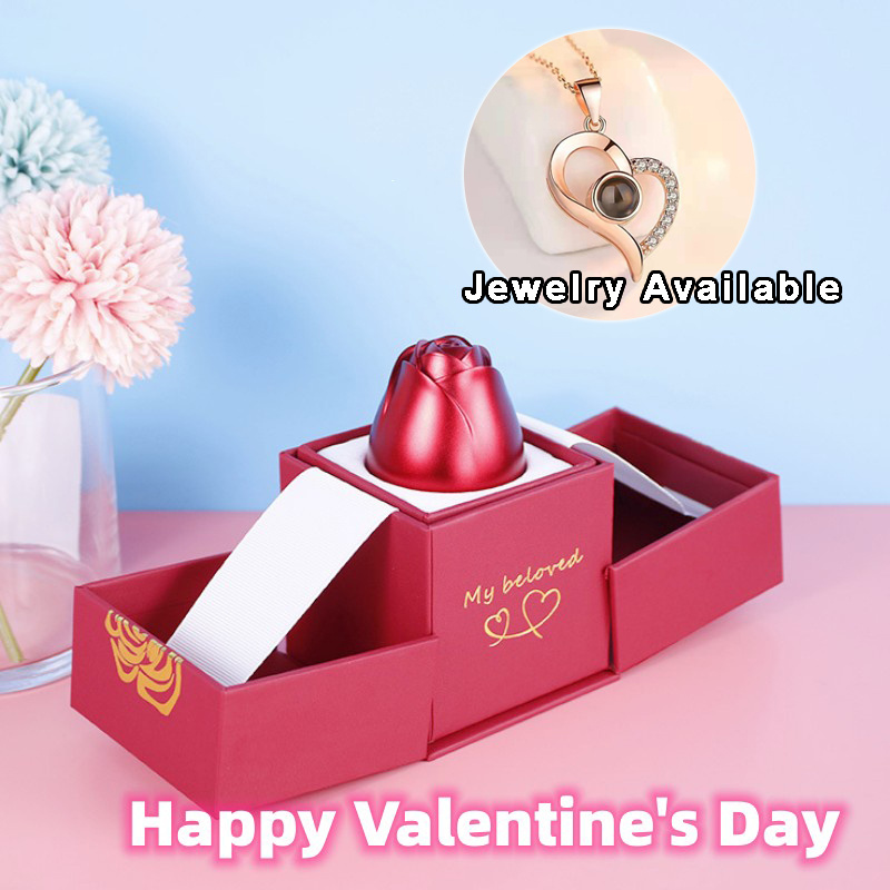 Hot Valentine's Day Gifts Metal Rose Jewelry Gift Box Necklace For Wedding Girlfriend Necklace Gifts 2 Hot Valentine's Day Gifts Metal Rose Jewelry Gift Box Necklace For Wedding Girlfriend Necklace Gifts - Image 2