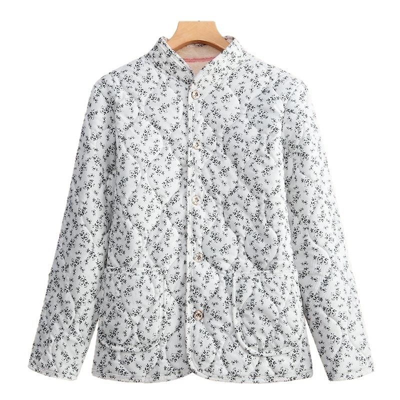 Moms Fashionable Floral Warm Padded Cotton Jacket 3 Moms Fashionable Floral Warm Padded Cotton Jacket - Image 3