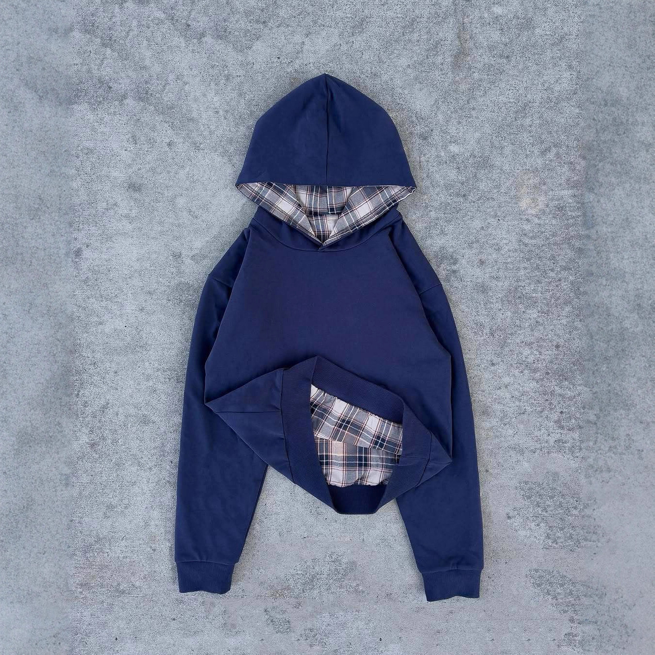 Hip Hop Double-sided Retro Plaid Casual Sweater 7 Hip Hop Double-sided Retro Plaid Casual Sweater - Image 7