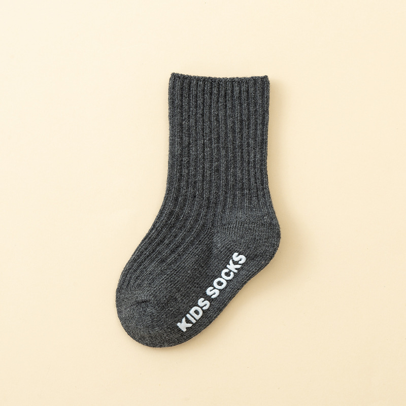 Infant And Toddler Cotton Double-Needle Glued Anti-Slip Socks 2 Infant And Toddler Cotton Double-Needle Glued Anti-Slip Socks - Image 2