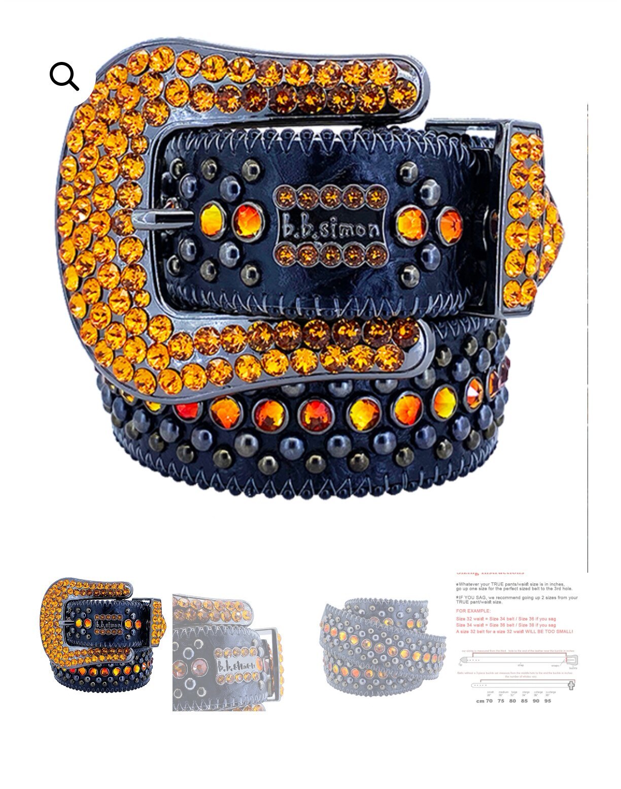 New Rhinestone Belt With Top-grain Leather Unisex 5 New Rhinestone Belt With Top-grain Leather Unisex - Image 5