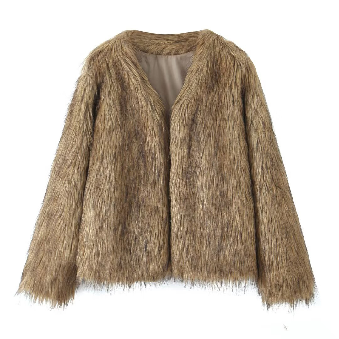 Women's Simple Fur Coat Jacket 7 Women's Simple Fur Coat Jacket - Image 7