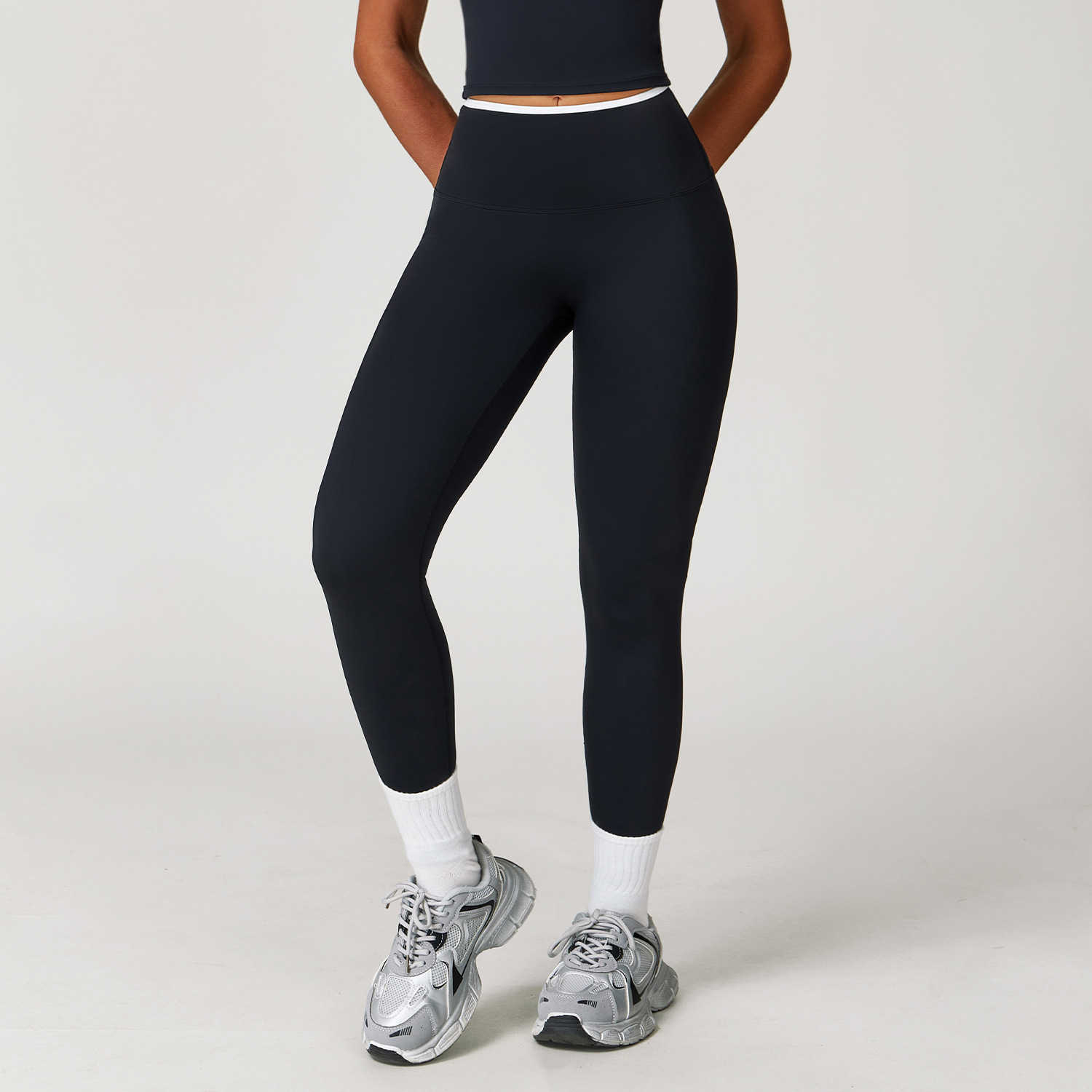 Yoga Pants High-Waist Contrasting Color Quick-Dry Trousers 4 Yoga Pants High-Waist Contrasting Color Quick-Dry Trousers - Image 4