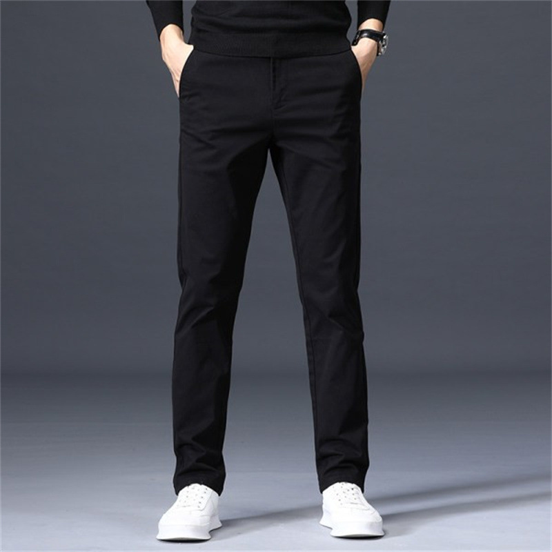 Straight Fit Loose Stretch Men's Casual Pants 1 Straight Fit Loose Stretch Men's Casual Pants