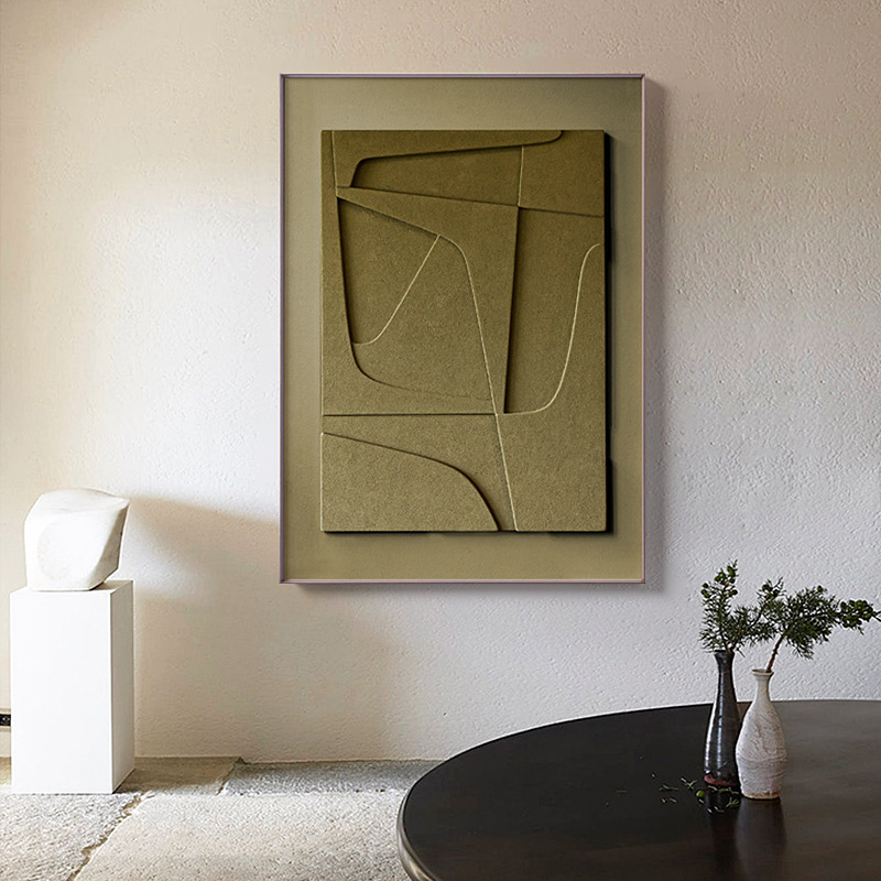 Three-dimensional Abstract Silent Style Geometric Morandi Hanging Painting 5 Three-dimensional Abstract Silent Style Geometric Morandi Hanging Painting - Image 5