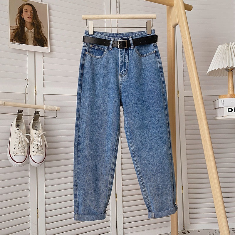 Straight-leg Cropped Slimming Carrot-shaped Dad Jeans For Petite Frames 3 Straight-leg Cropped Slimming Carrot-shaped Dad Jeans For Petite Frames - Image 3