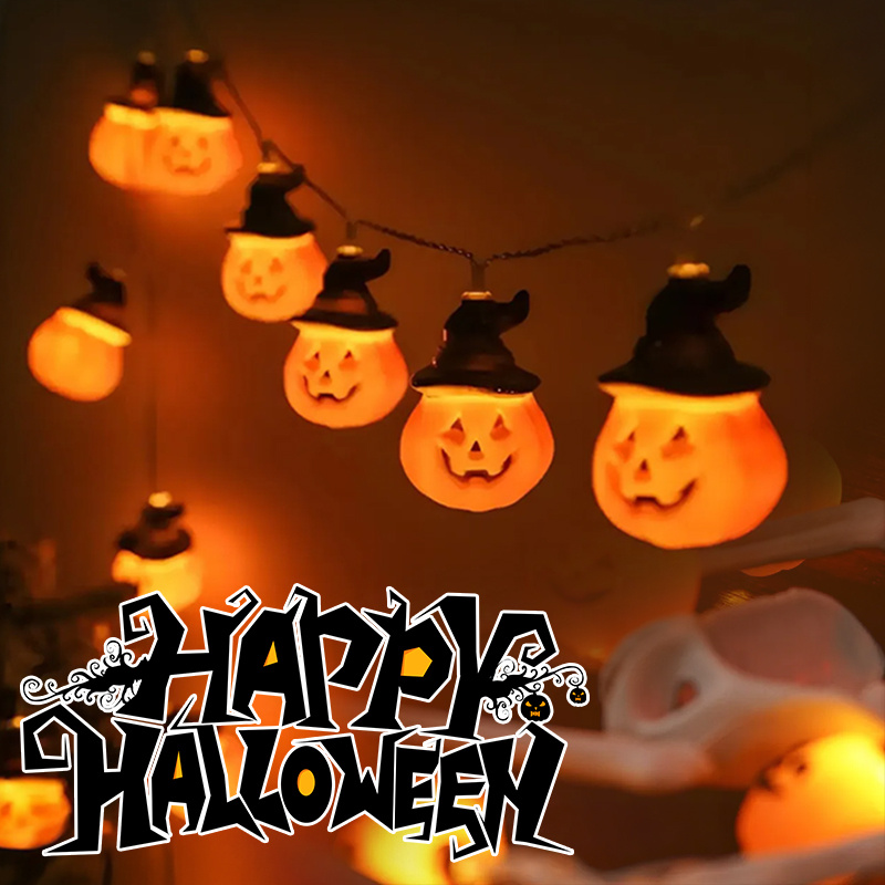 PVC Soft Material Halloween Lighting Chain Pumpkin Ghost Bat Modeling Lamp Indoor And Outdoor Home Decoration 1 PVC Soft Material Halloween Lighting Chain Pumpkin Ghost Bat Modeling Lamp Indoor And Outdoor Home Decoration