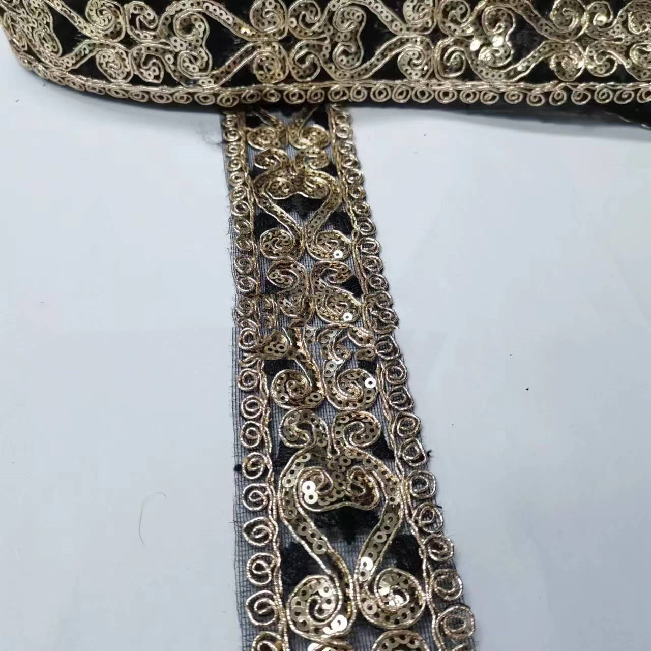 New Ethnic Ribbon Bar Code Embroidery Lace Sequins 1 New Ethnic Ribbon Bar Code Embroidery Lace Sequins