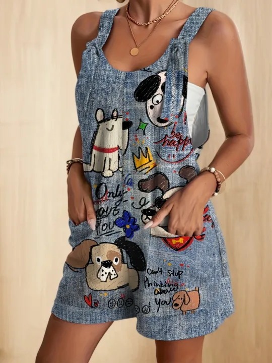 3D-printed Button-back Casual Suspender Pants 9 3D-printed Button-back Casual Suspender Pants - Image 9